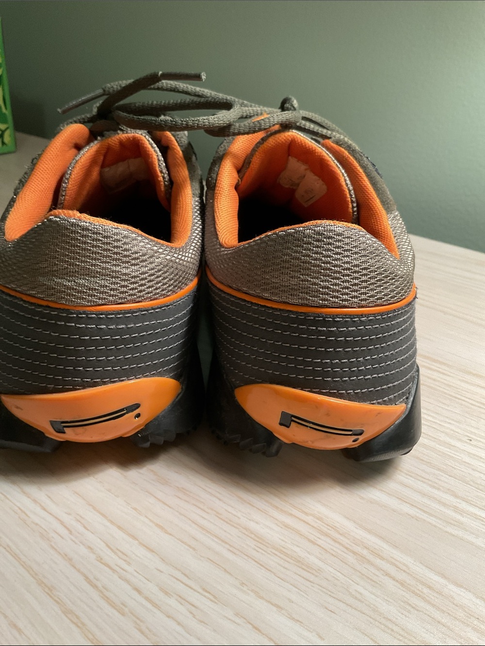 Pirelli Olive Green and Orange Casual Sneakers - Picture 4 of 5